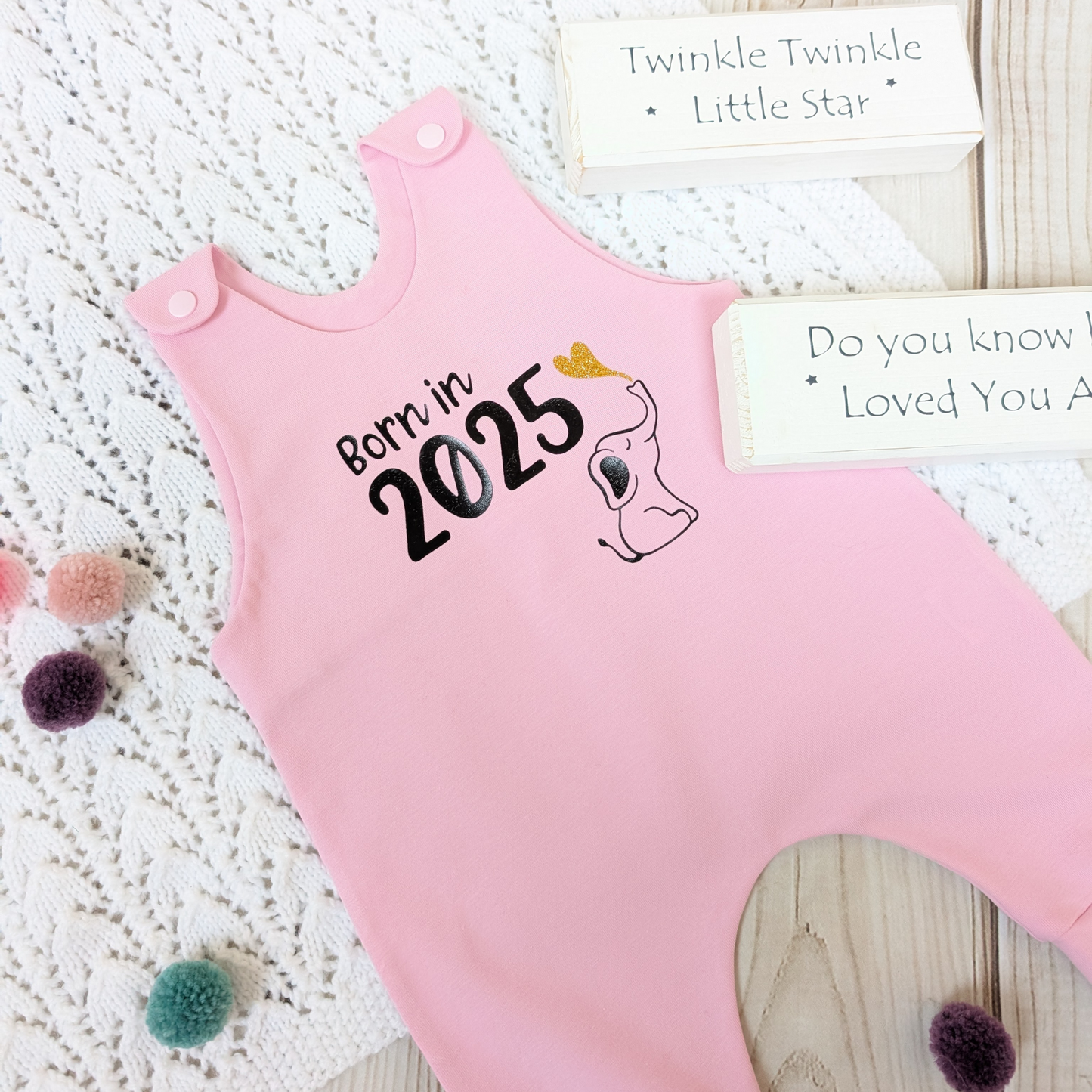 Born in 2025 Pink Romper