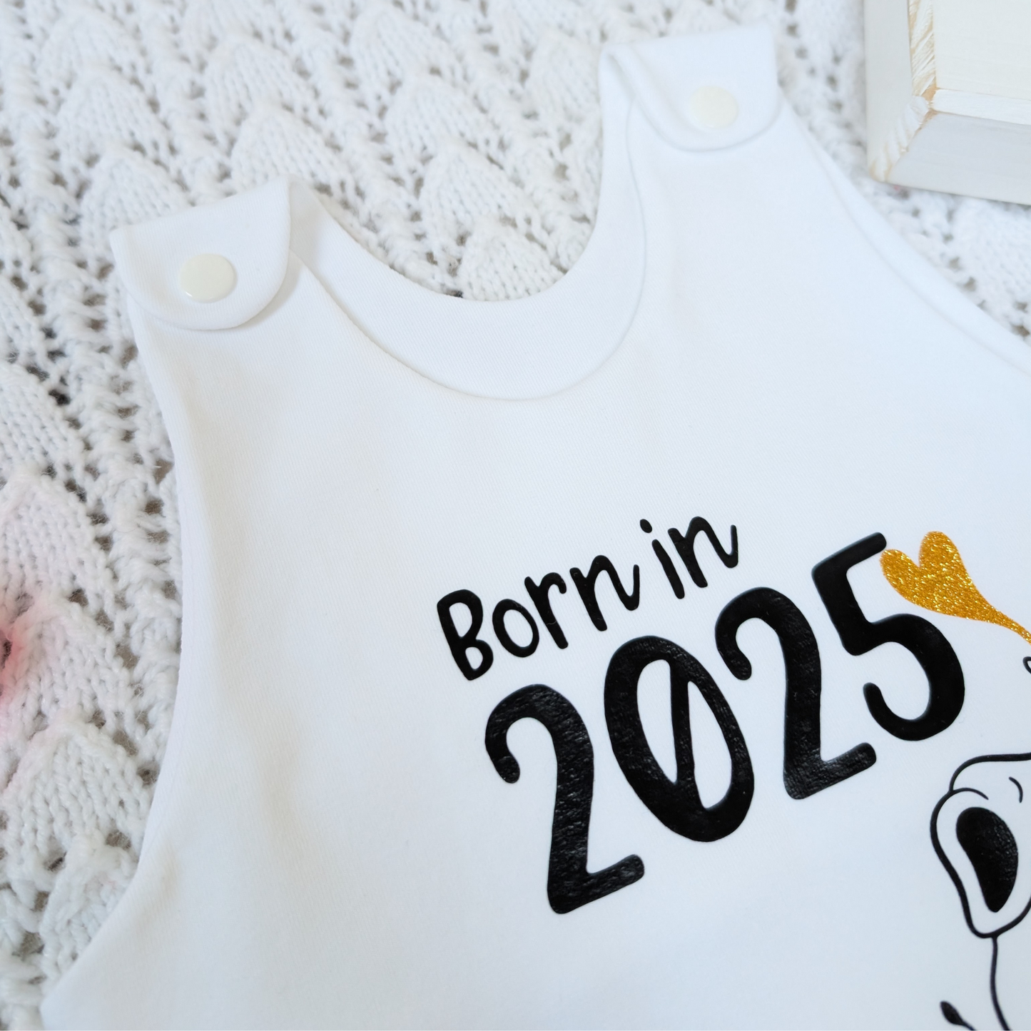 Born in 2025 White Romper