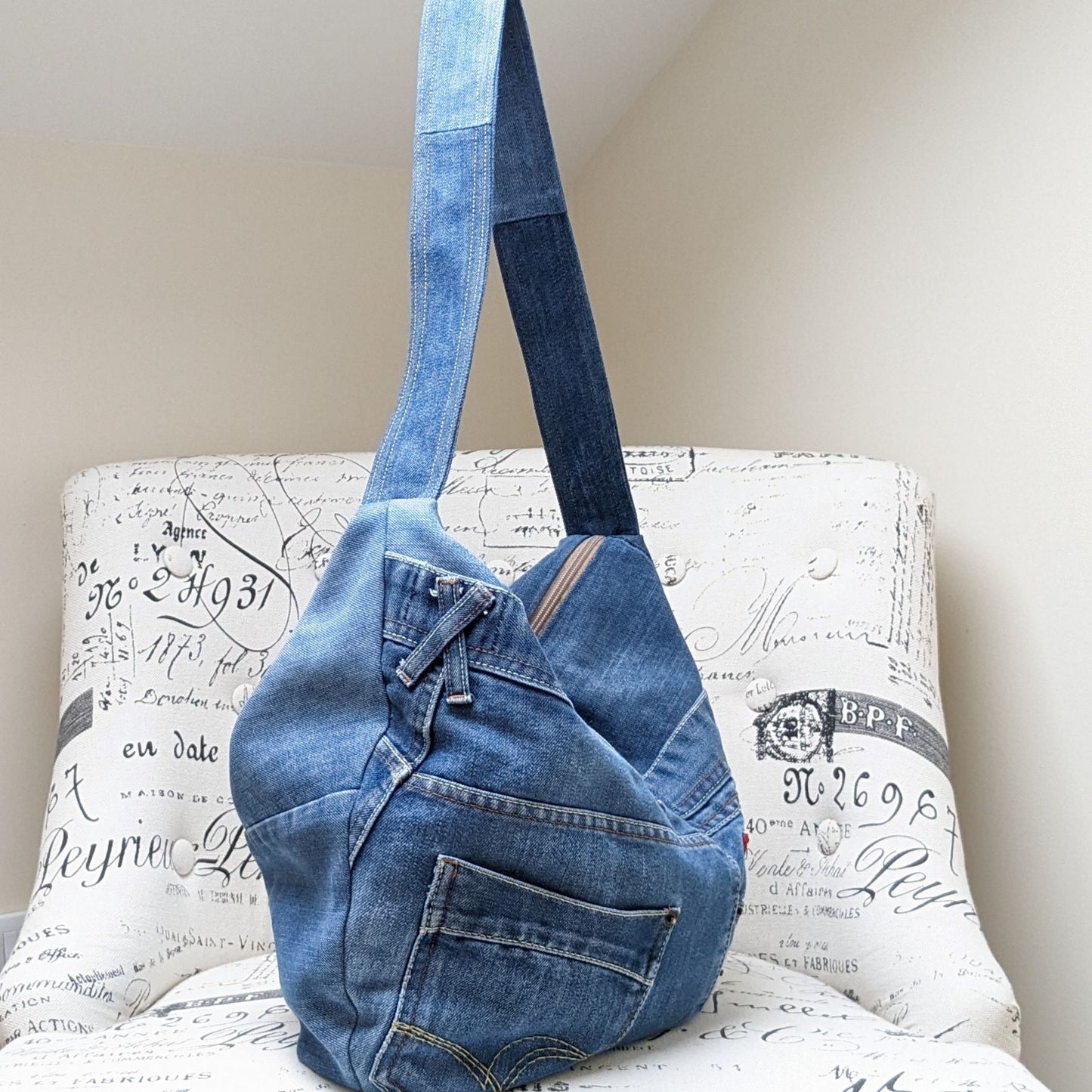 Upcycled-Jeans-Shoulder-Handbag-side-view-cross-belt-loop