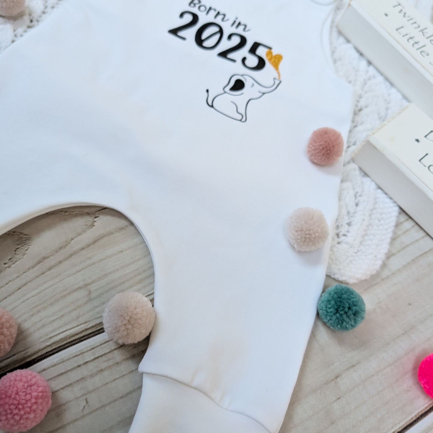 Born in 2025 White Romper