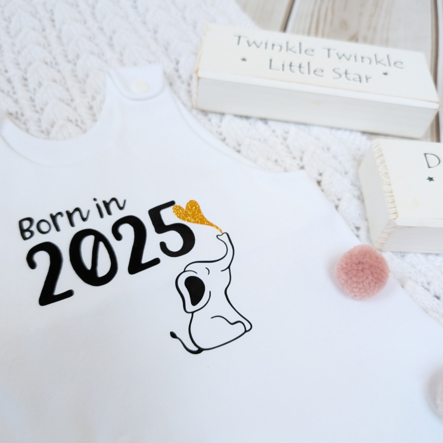 Born in 2025 White Romper